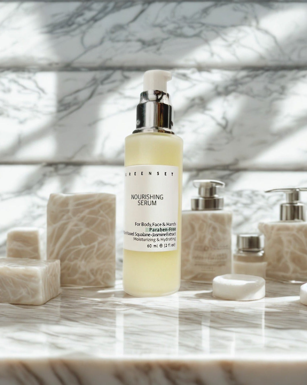 Rich blend of plant-base squalane, jasmine extract and plant based vitamins. Anti-aging , Hydrating, Moisturizing
All-natural Serum